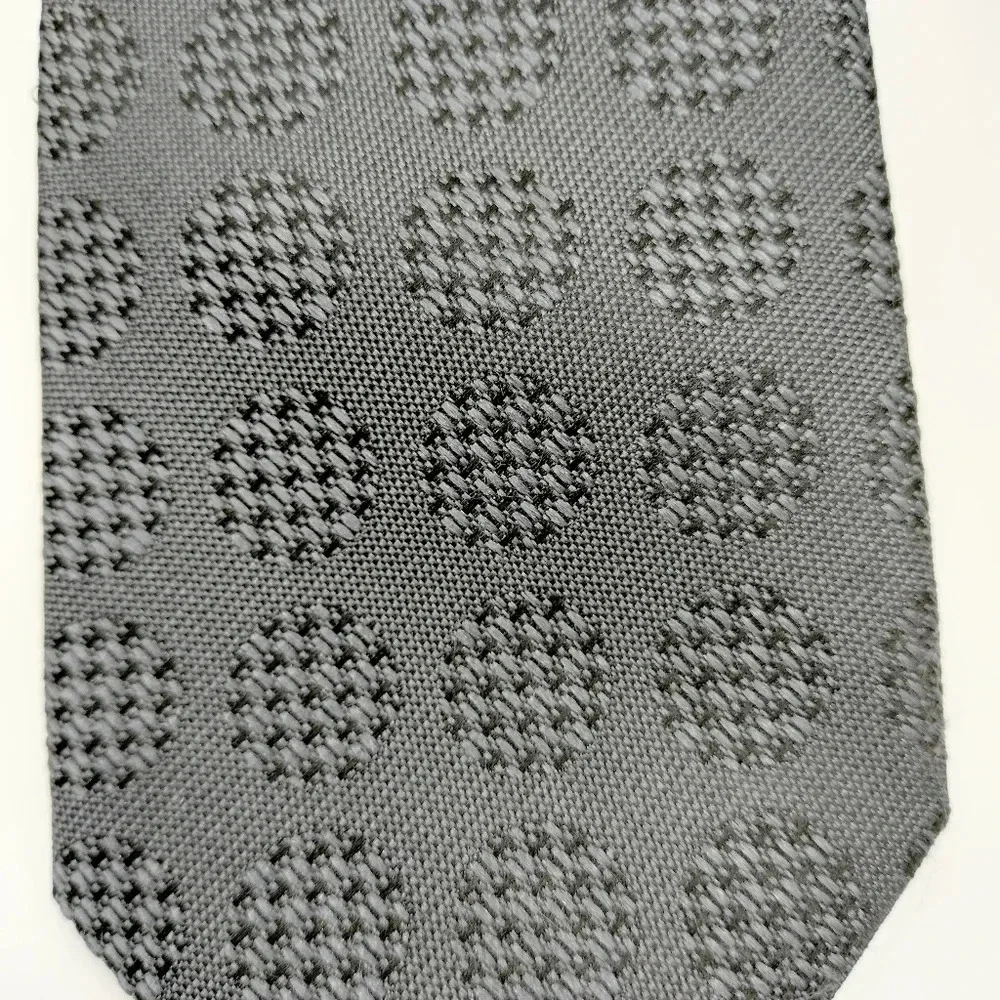 Calibrate Necktie Tie Silk Gray Houndstooth Dots Geometric College 3 x 58